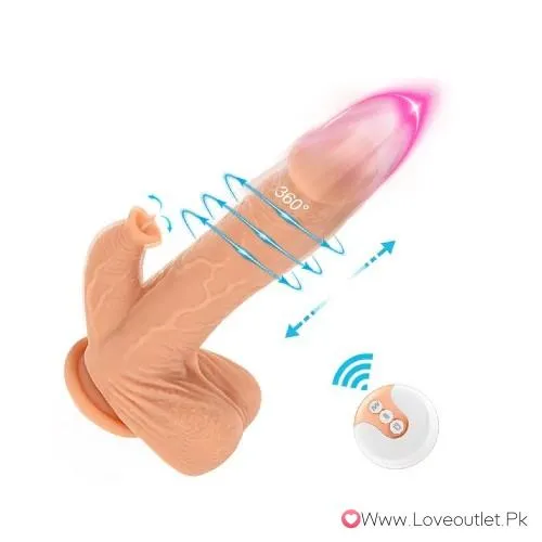 9 Inch Liquid Silicone Realistic Licking Thrusting Rotating Dildo