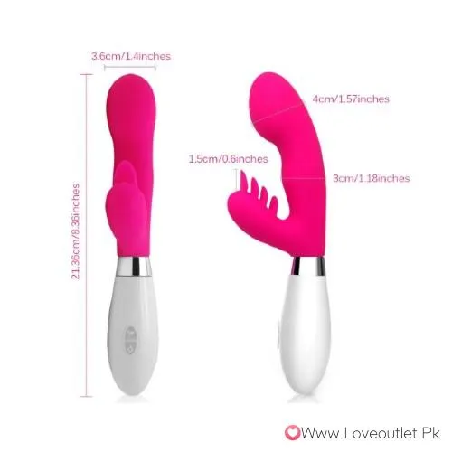 Silicone Dual Motors Gspot Vibrator Pink In Pakistan
